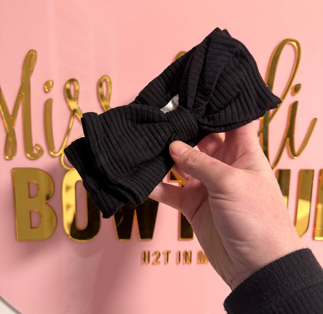 Jet Black OTT Double Stacked Headband