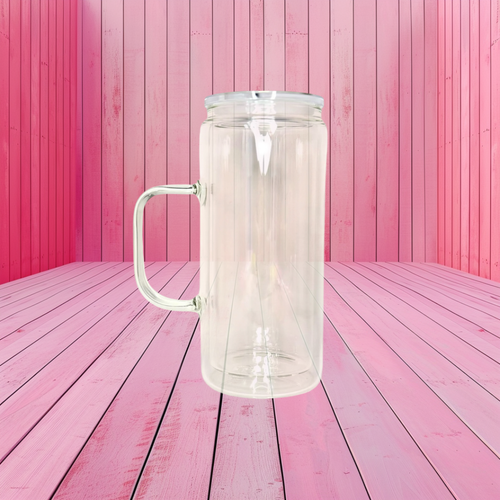 16oz Glass Mug with handle Snowglobe