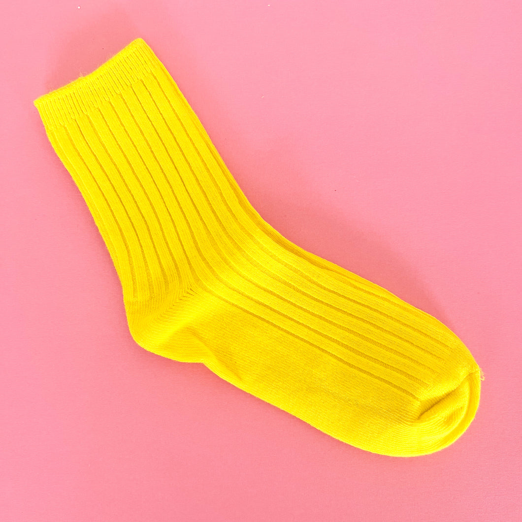 Banana Yellow Socks